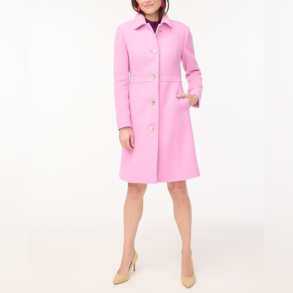Last One NWT PINK J. CREW Wool-blend lady coat - Picture 16 of 17